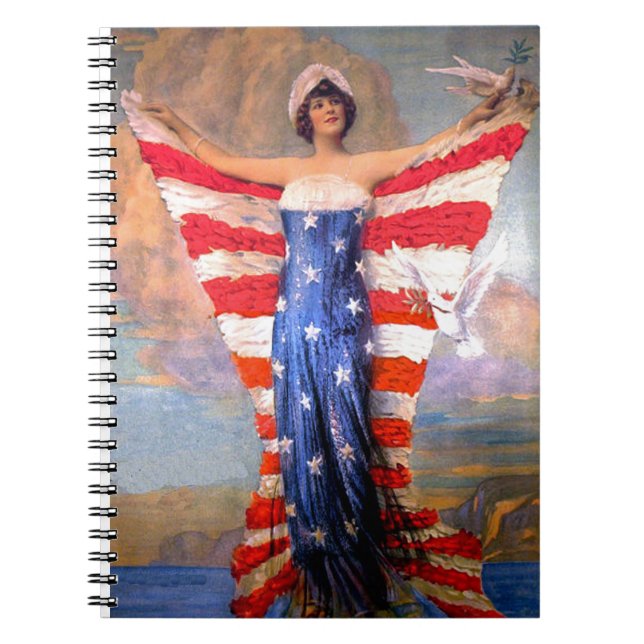 Carnet Madame vintage de drapeau américain patriotique de (Devant)