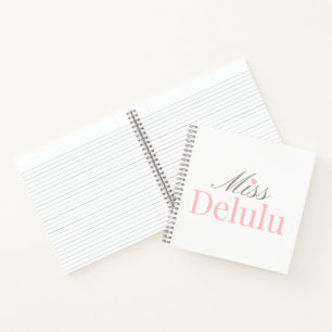 Carnet Mademoiselle Delulu, Cadeau drôle rose pour elle