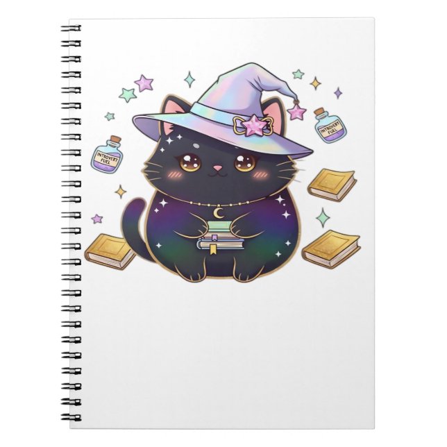 Carnet Magical Introvert Cat  Pastel Witch Hat Halloween  (Devant)