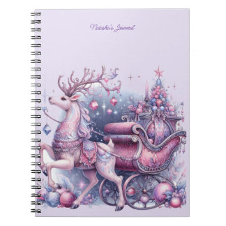 Carnet Magical Purple Reindeer