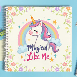 Carnet Magique Pastel Unicorn avec arc-en-ciel