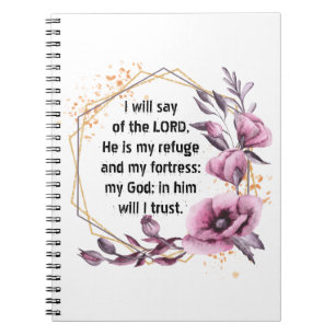 Carnet Magnifique bloc-notes floral Psalm 91