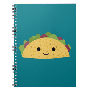 Carnet Magnifique Caricature Kawaii Souriant Taco