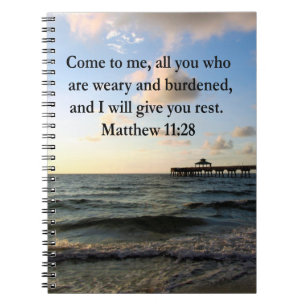CARNET MAGNIFIQUE MATTHEW 11:28 SCRIPTURE VERSE