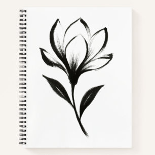 Carnet Magnolia à l'encre - Design floral élégant sur