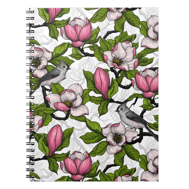 Carnet Magnolia en floraison et tireur (Devant)