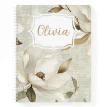Magnolias d'aquarelle élégante personnalisée