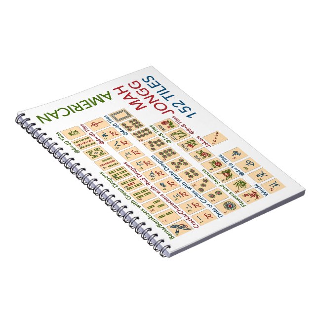 Carnet Mah Jongg Carreaux américains (Côté Droit)
