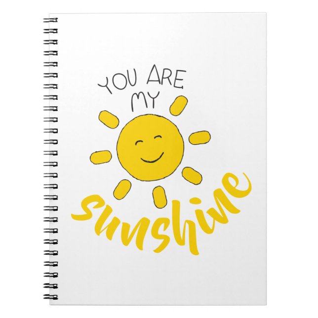 Carnet Main Jaune dessinée Soleil Bonjour soleil Image Su (Devant)
