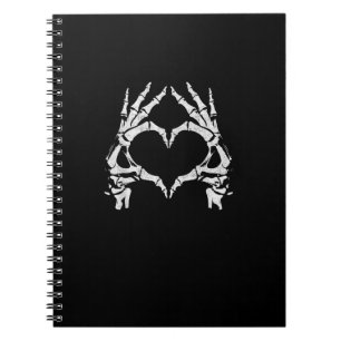Carnet Mains de coeur de squelette - Halloween - Mains de