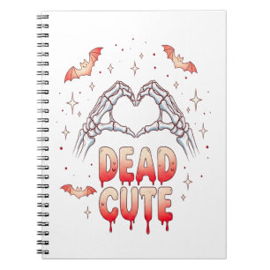 Carnet Mains de squelette Halloween Cœur, Chauves-souris 