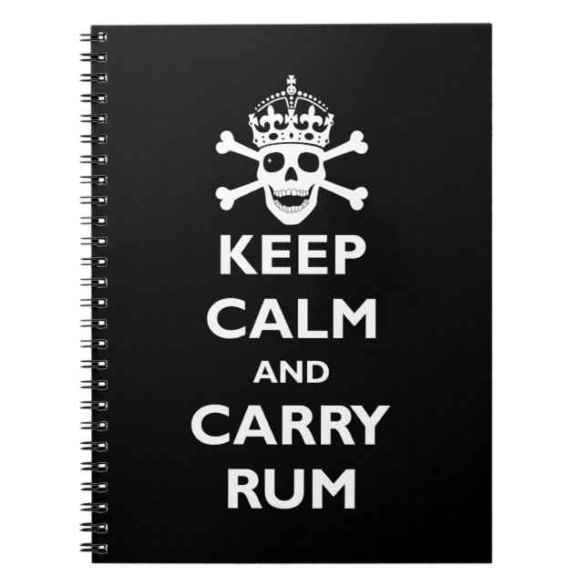 Carnet Maintenez calme et portez le rhum (Devant)