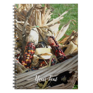 Carnet Maïs indien en osier Panier Automne