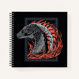 Carnet MAISON DU DRAGON Profil de dragon en flammes