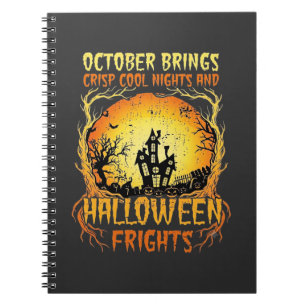 Carnet Maison hantée de terreurs d'Halloween Pleine lune