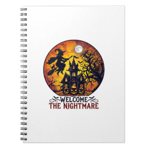 Carnet Maison Hantée Halloween Bienvenue Cauchemar Volant