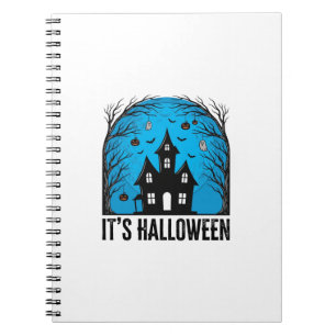 Carnet Maison Hantée Halloween Lune Gravure Vintage Dés