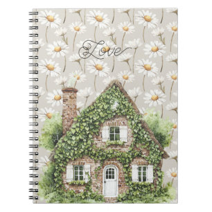 Carnet Maison recouverte de fleurs de marguerite de lierr