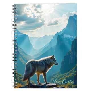 Carnet Majestic Wolf Mountain Art