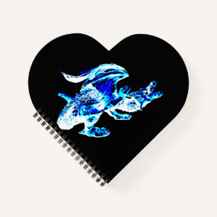 Carnet Majestueux Cœur de Dragon en Forme de Fantaisie au