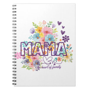 Carnet Mama le cœur de la famille design tendance