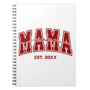 Carnet Mama personnalisée Année d'établissement Maman éta