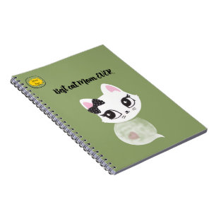 Carnet Maman amoureuse de chats Photo orange