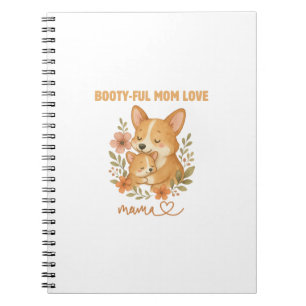 Carnet Maman Booty-ful Amour Corgi Fête des Mères