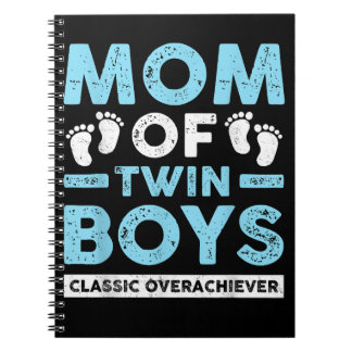Carnet Maman De Jumeaux Garçons Classique Overachiever Tw