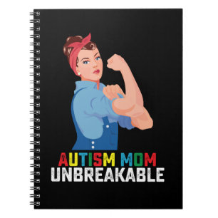 Carnet Maman de l'autisme Inébranlable Fière Famille auti