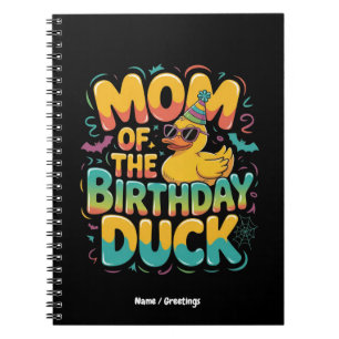 Carnet Maman du Canard Anniversaire Canard en Caoutchouc