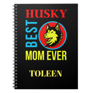 Carnet Maman Husky personnalisée, Maman Chien