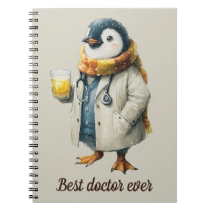 Carnet Manchot d'hiver personnalisé “Meilleur médecin de 
