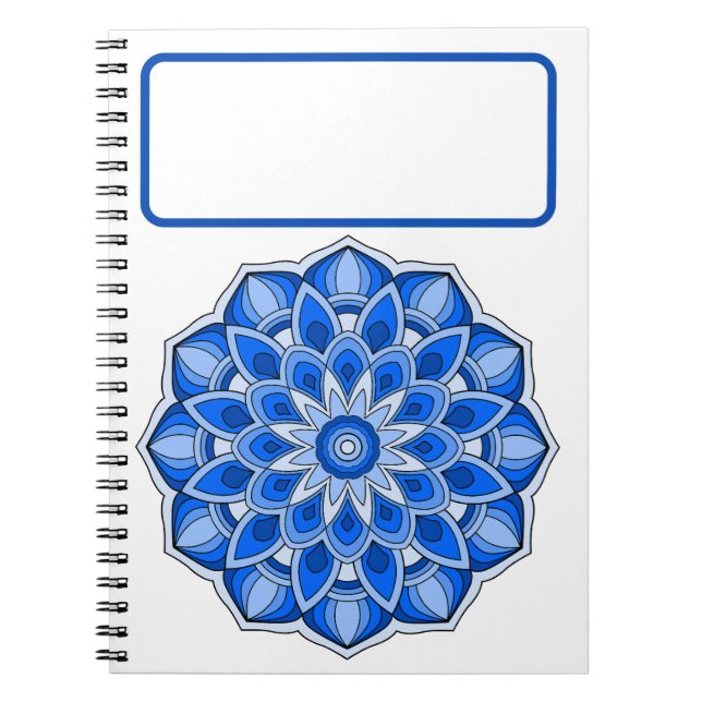 Carnet Mandala bleu (Devant)