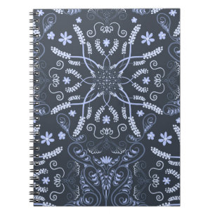 Carnet Mandala Botanique Bleu de minuit