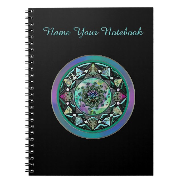 Carnet Mandala celtique personnalisé avec des symboles (Devant)