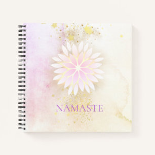 Carnet *~* Mandala Dahlia Pastel Lavender Peach AP2