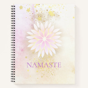 Carnet *~* Mandala Dahlia Pastel Lavender Peach AP2