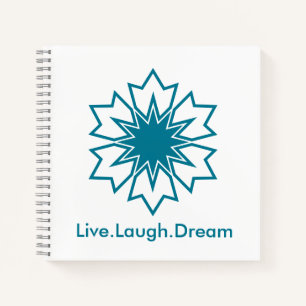 Carnet Mandala de monogramme personnalisé étoile géométri
