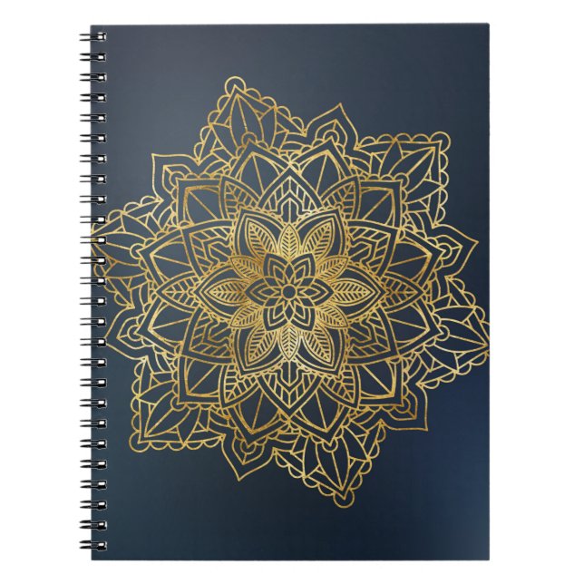 Carnet Mandala d'or (Devant)