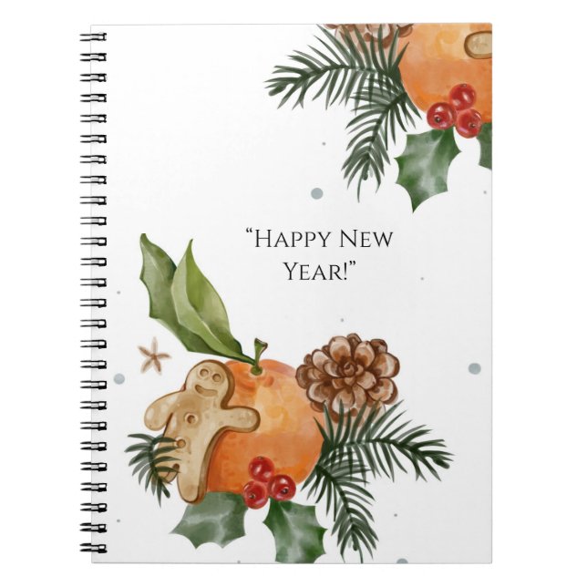 Carnet Mandarin et Noël Accueil Cookies (Devant)