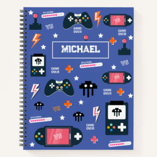 Carnet Manettes de jeu vidéo Party Pattern Gamer Personna