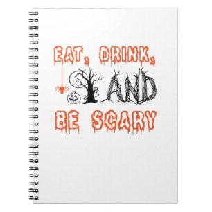 Carnet Manger Boire Et Être Effrayant Citation Minimalist