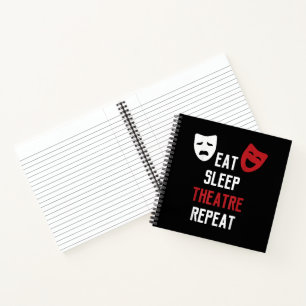 Carnet Manger Dormir Théâtre Répéter Cadeau Théâtre Music