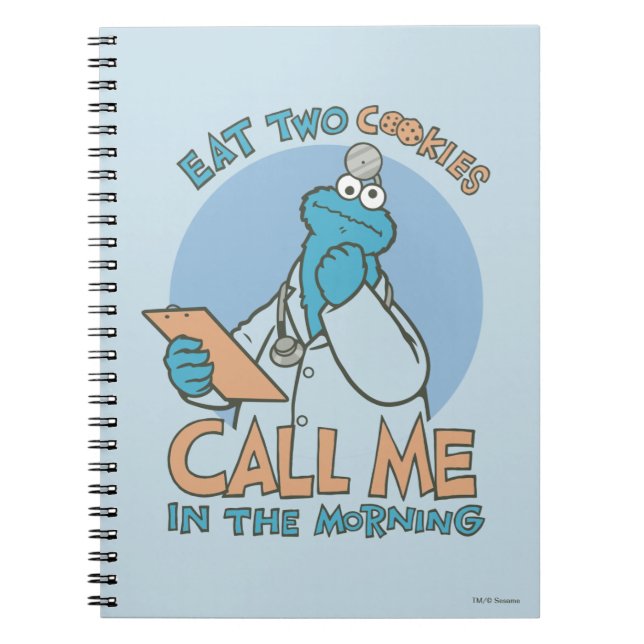 Carnet Mangez Deux Cookies, Appelez-Moi le Matin (Devant)
