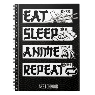 Carnet Mangez Sleep Anime Répéter Livre, Manga Japonais D