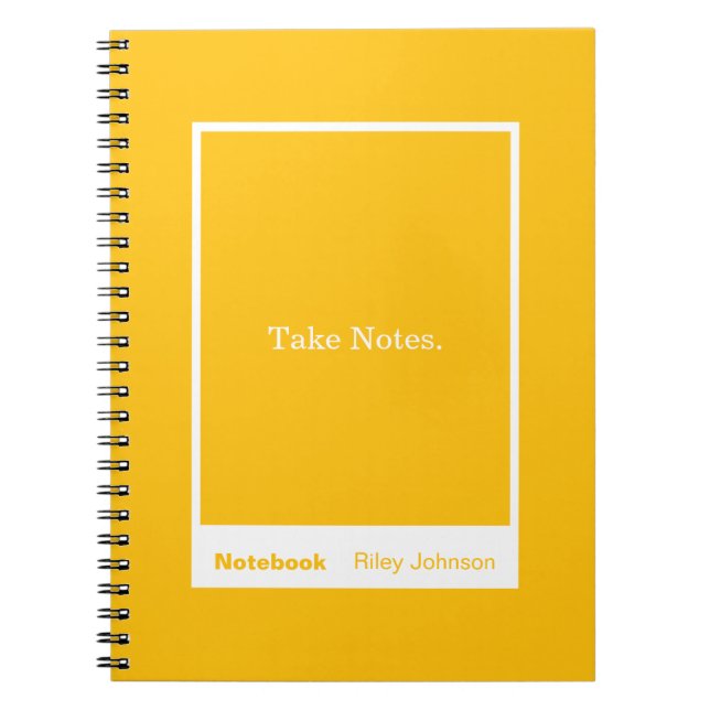 Carnet Mango Orange Block Quote Classic Notebook (Devant)