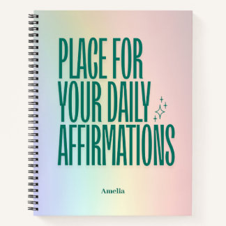 Carnet Manifestation Affirmations Colorées pour la Vie de