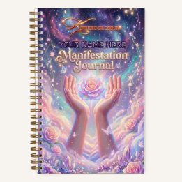 Carnet Manifestation Éthérée - Galaxie Violette & Roses N