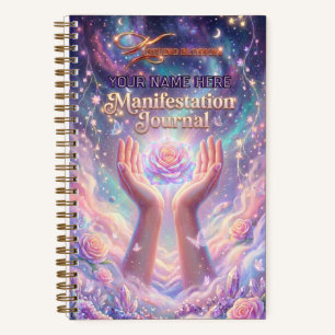 Carnet Manifestation Éthérée - Galaxie Violette & Roses N